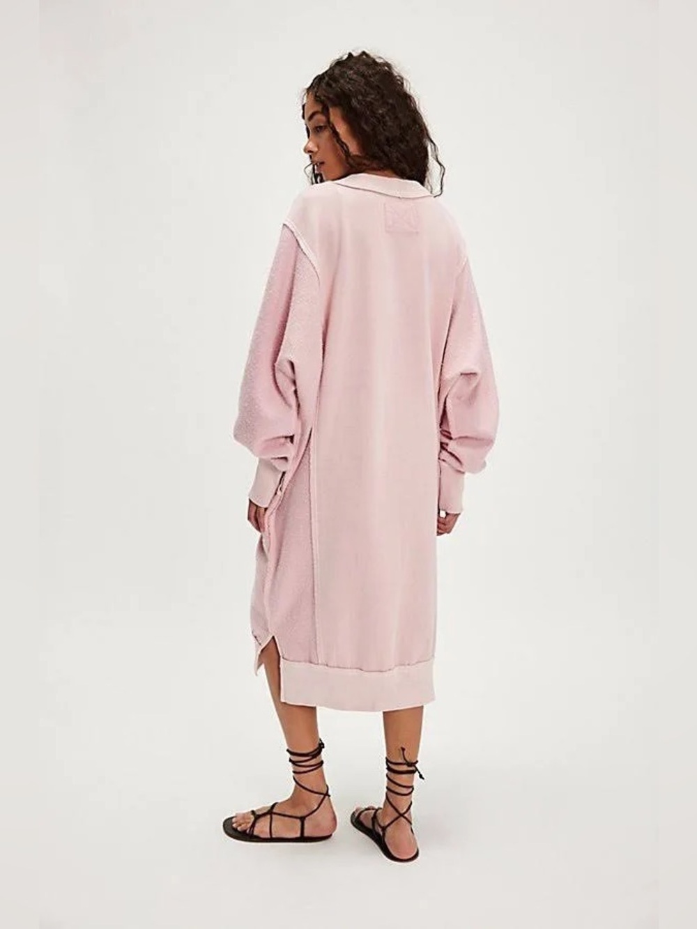 NWT FREE PEOPLE WE THE FREE Dreamy Blue Cardi Pale Mauve MSRP $148 XS Oversized - Picture 3 of 5